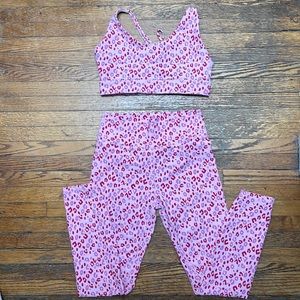 Muscle Nation Pink Leopard Legging and sports bra